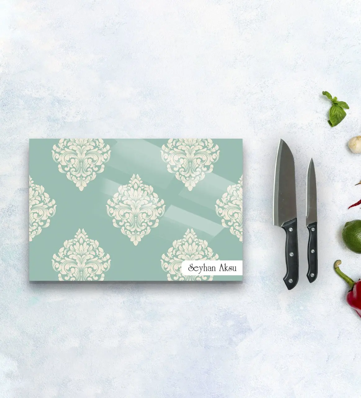 

Personalized glass cutting and presentation tray 20x30cm Model 32