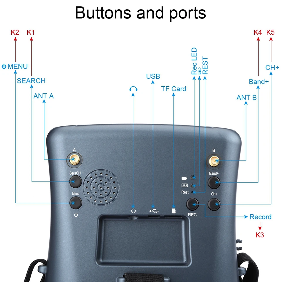 5 8G 40-канальный приемник 4 3-дюймовые очки FPV с автоматическим поиском