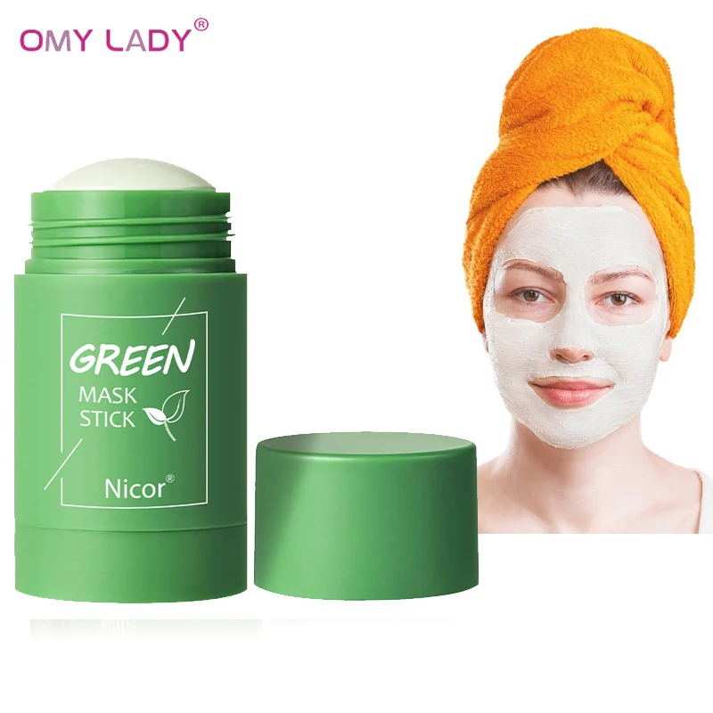 

OMY LADY Green Tea Mask Stick Oil Control SkinCare Acne Deep Cleaning Skin Care Moisturizing Remove Blackhead Fine Pore Mud Mas