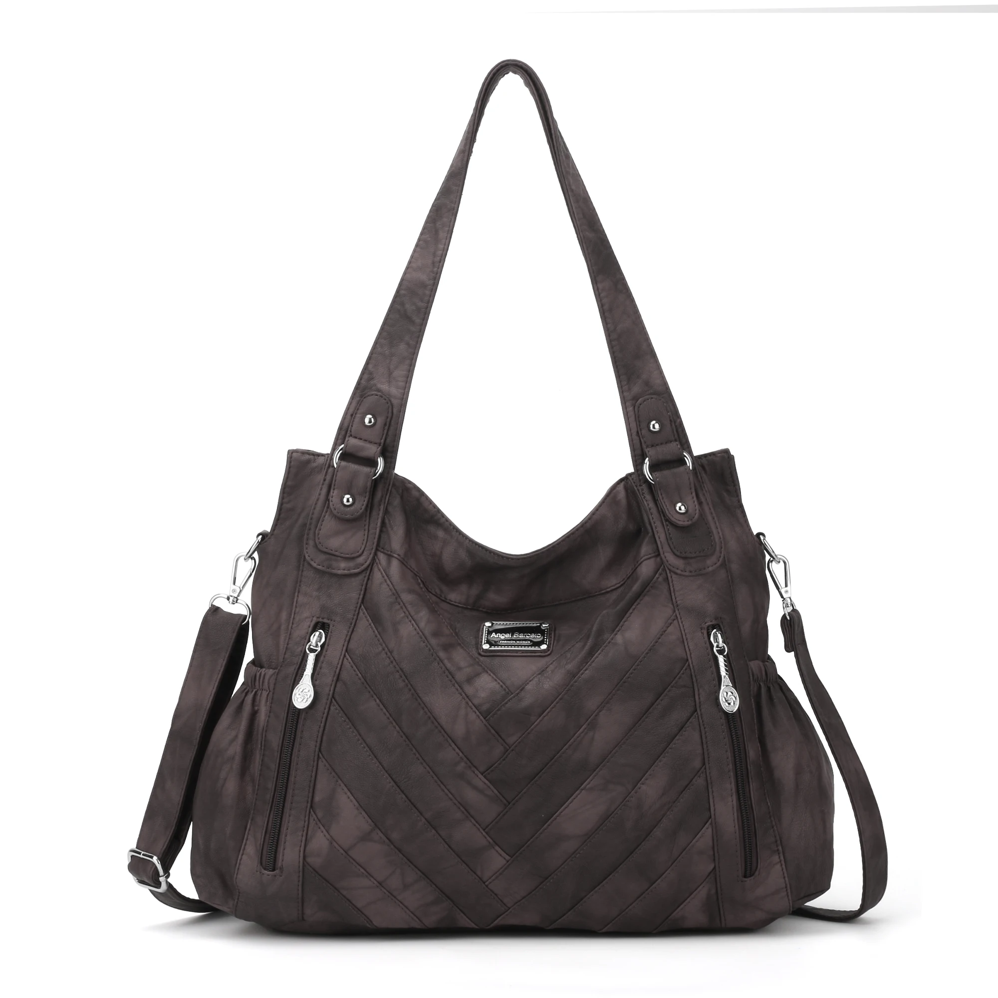 

Angel Kiss Brand PU Material Women Handbag Roomy Hobo Lady Shoulder Bag Fashion Tote with Adjustable Long Strap