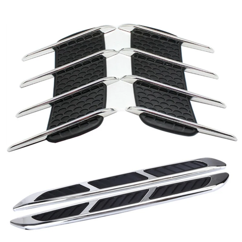 

Universal Car Simulation Shark Gill Air Outlet Hood Bumper 3D Car Sticker Air Intake Flow Vent Fender Cover For Auto Accessories