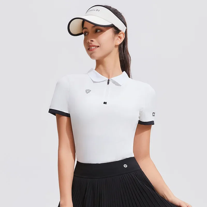 Summer New Sports Tops Women quick-drying Breathable Fitness T-shirt Tennis Golf Short-sleeved Polo Shirt  badminton shirts (art.: 3920cfbbc5fc6) - 3920cfbbc5fc6