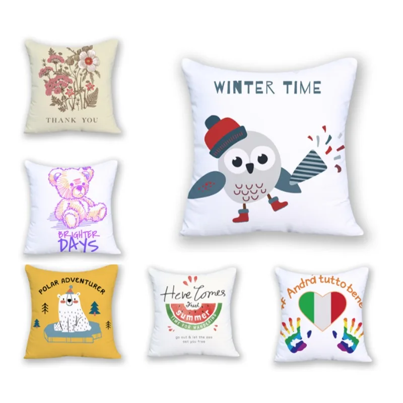 

New Colorful Retro Flower Cushion Cover Floeral Nordic Velvet Home Decor Polyster Linen Decorative Pillows Square Seat Car SF165