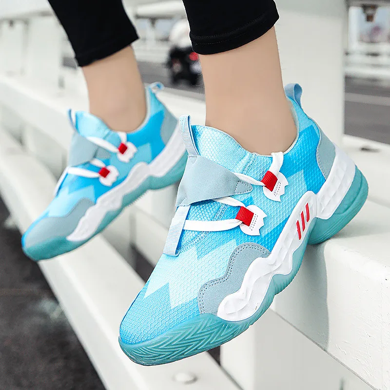 High Quality Mesh Platform Men's Basketball Shoes Anti-skid Wear Resistance Fitness Shoes Men Breathable Men Basketball Sneakers