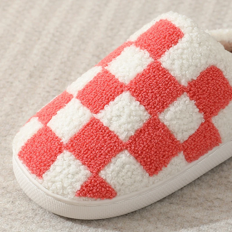 Популярные хлопковые тапочки женские розовые домашние шлепанцы с решеткой