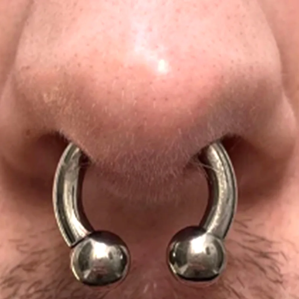 Кольцо-Подкова из нержавеющей стали 12-00 г