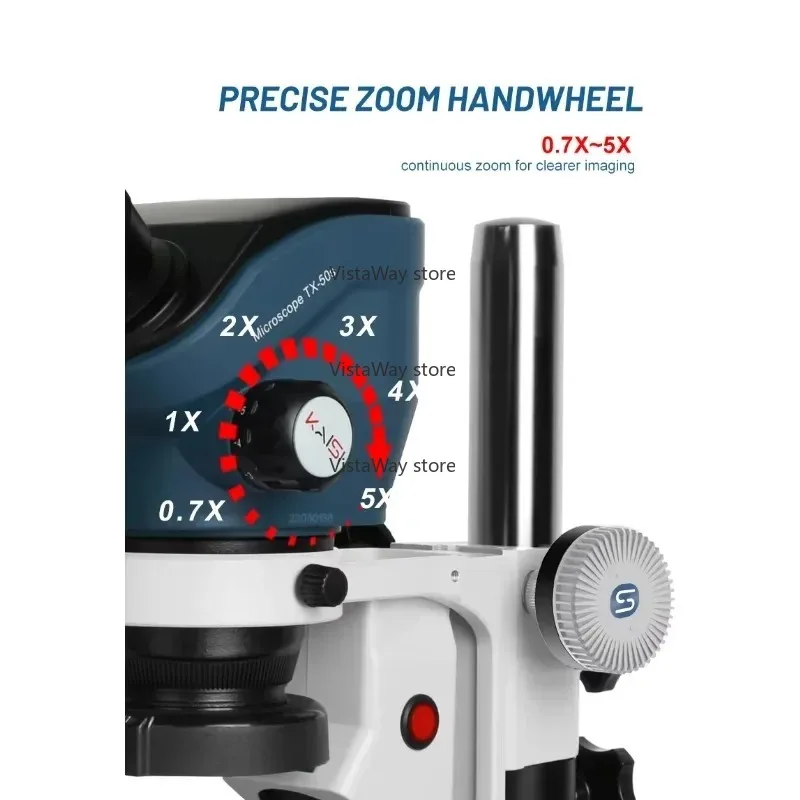 Kaisi TX-50S Microscopio For Pcb Bga Mobile Repair With144 LED Light 7-50X Microscopes (art.: 3920d331f3de9) - 3920d331f3de9
