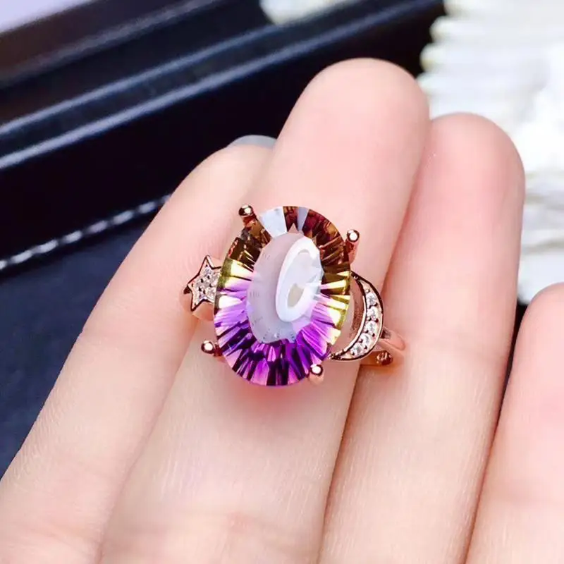 

Кольцо с аметистом, темпераментное, негабаритное, с хрустальным драгоценным камнем, темпераментное, модное, универсальное