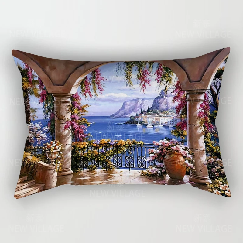 

Плюшевая наволочка с принтом "Осень", 30x50 см