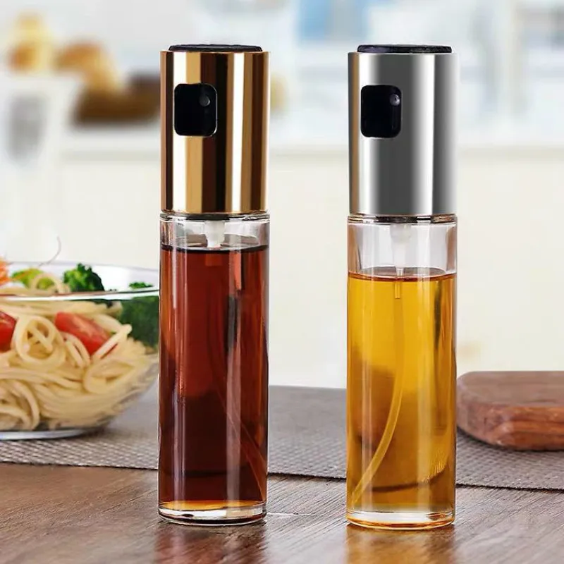 Стеклянный флакон с распылителем для выпечки пищевого масла барбекю |