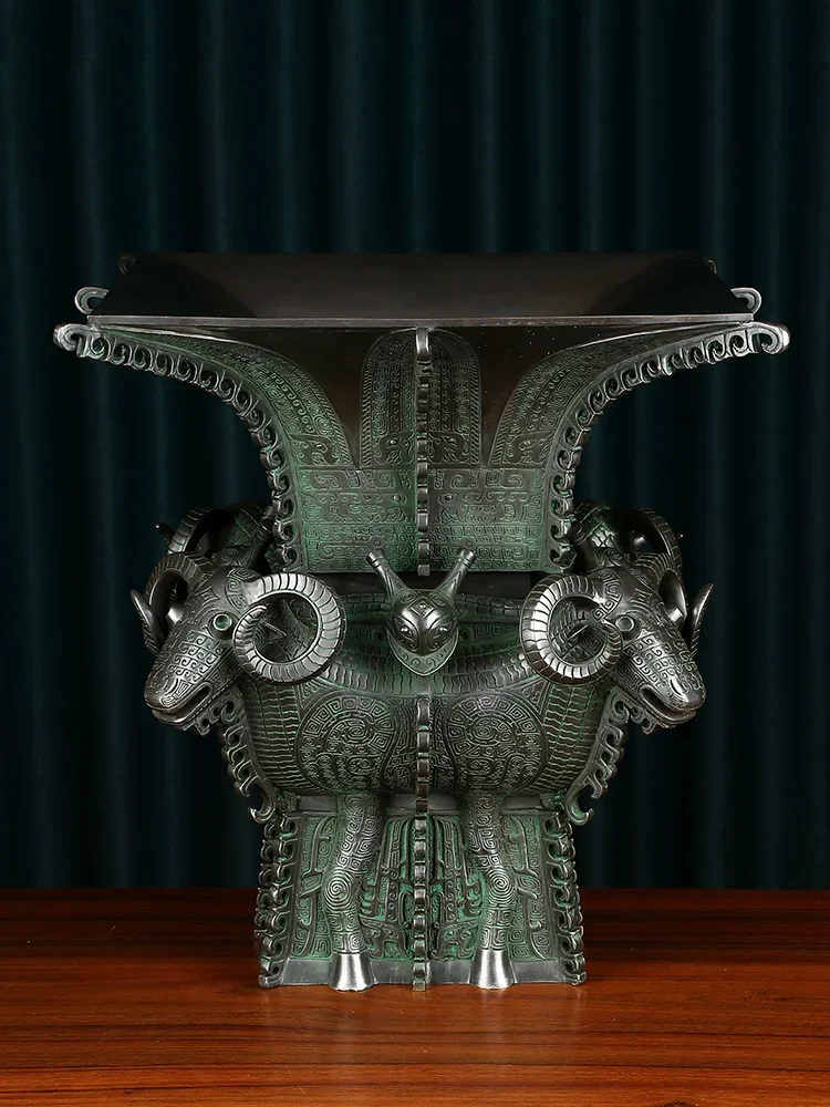 Медный Siyang квадратный zun орнамент