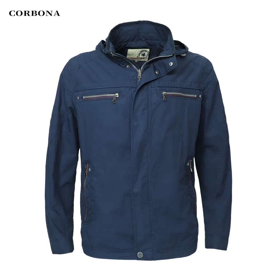 Куртка CORBONA мужская оверсайз модная ветрозащитная ветровка армейской силы с