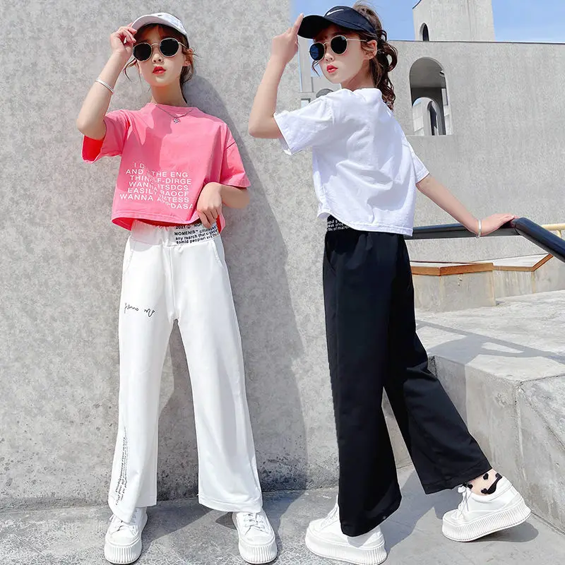 Летний детский спортивный костюм для подростков модель 2022 года комплект одежды