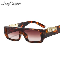 fashion rectangle leopard shape sunglasses square vintage glasses unisex retro frame candy color eyewear streetwear accessories