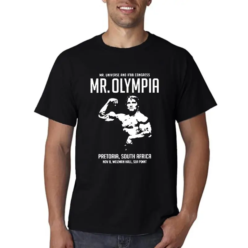 

Название: Футболка Mr Olympia 1975, Арнольд Шварценеггер, моделирование мышц, тренажерный зал, футболка