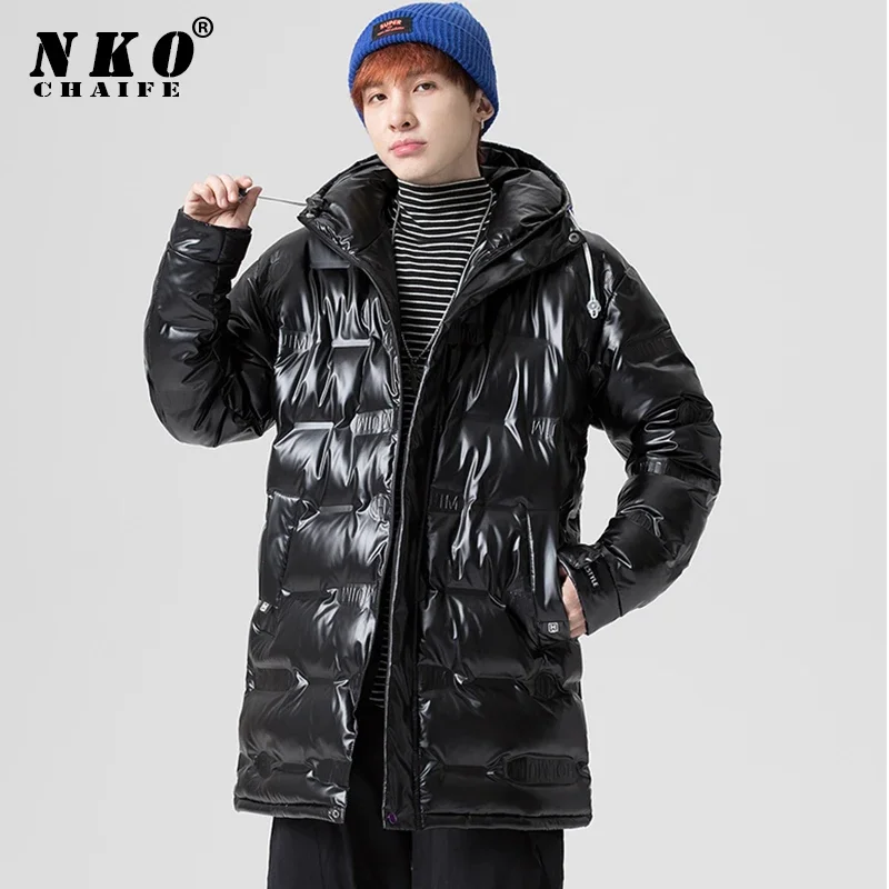 

New in CHAIFENKO Brand Winter Casual Long Down Jacket Men New Fashion Couple Jacket Parka Coat Men Thick Warm Men Women Down Jac