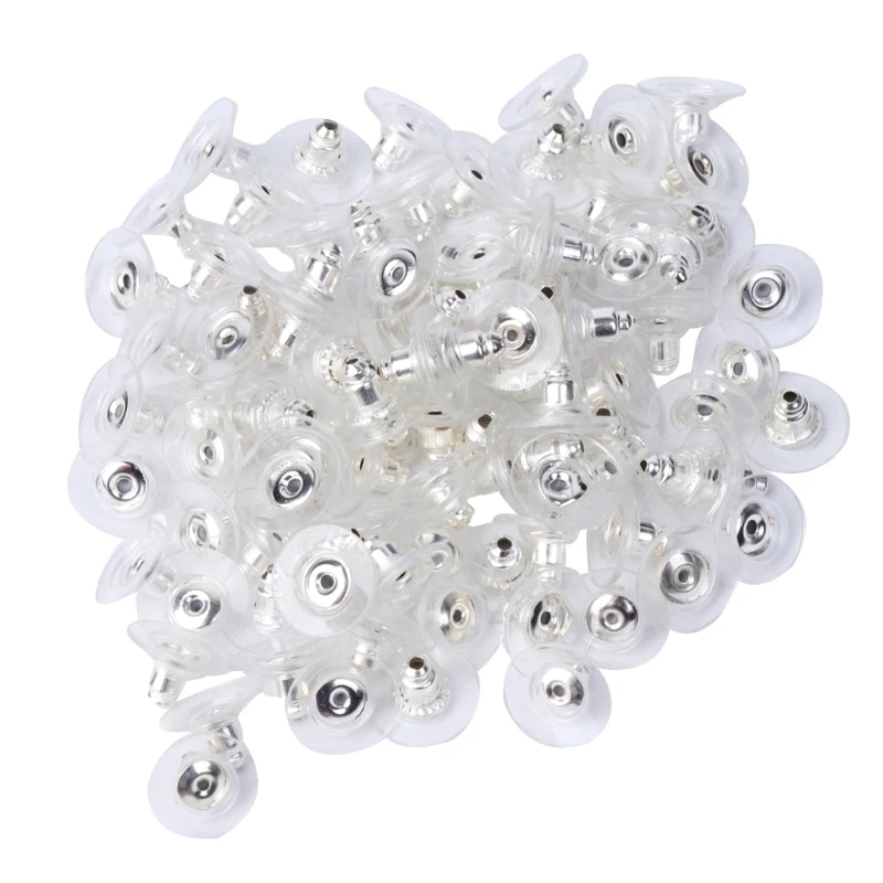 

100Pcs Earring Back Safety Clutch with Pad Accessories New Dropship