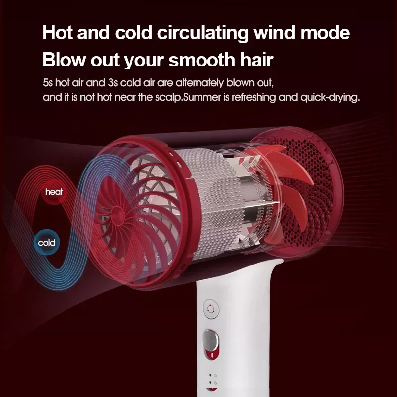 SOOCAS H5 Negative Ion Hair DryerProfessional Blow Dryer Aluminum Alloy Powerful Electric Dryer 1800W  CN Plug enlarge
