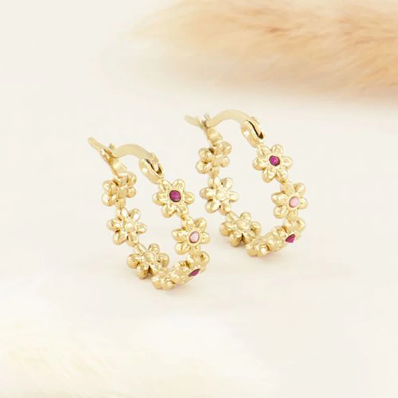 

Серьги-кольца женские из серебра 925 пробы с фианитами