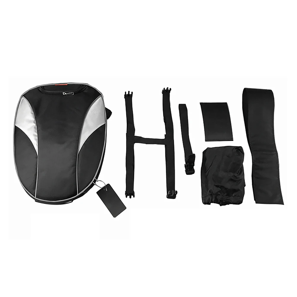 

Motorcycle Tail Bag Expandable Waterproof Easy Install Helmet Storage Backpack Universal Large Capacity Rear Seat Zipper Closure