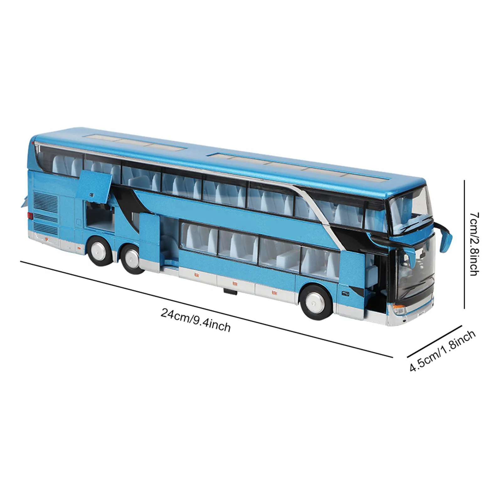 ZK40 Electric 1:32 Alloy Doubledecker Модель автобуса Игрушка со световой музыкой для детей