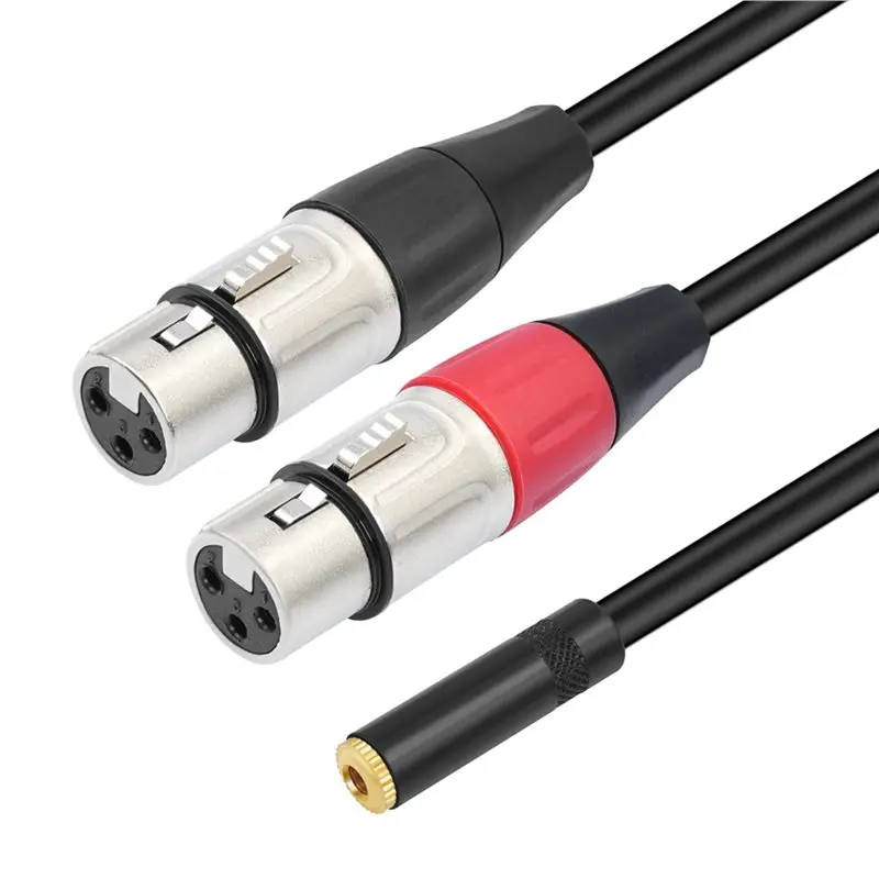 Фото Адаптер AS95-3X с двумя разъемами XLR на 1/8-дюймовый гнездовой разъем, балансный мини-джек (3,5 мм) с гнездовым разъемом для ми №4