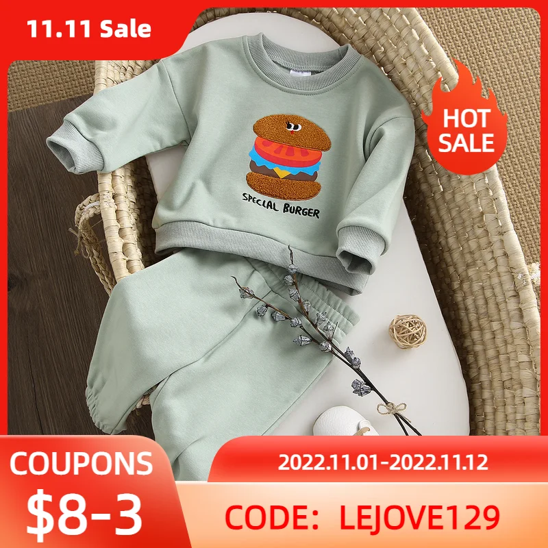 

Baby Boy Girl Clothes Set Newborn Infant Autumn Spring Outfits Rainbow Tops Pants Casual Clothing