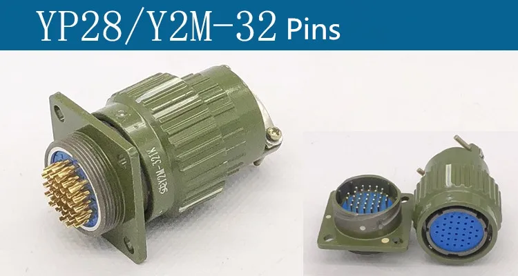 

1 шт. Y28M-4/7/8/10/12/14/19/24/32/37 контактов 28 мм монтажный круглый разъем авиационная розетка армейский зеленый