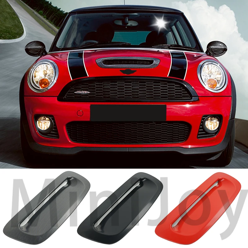 Glossy Black Front Engine Hood Bonnet Vent Scoop Air Outlet Cover Trim For Mini Cooper S JCW R56 R55 R57 R58 R59 Accessories