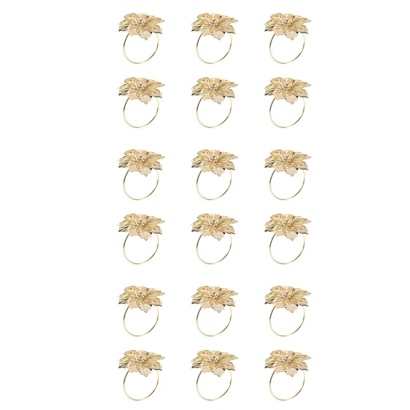 

18 упаковок кольца для салфеток, золотые салфетки для украшения стола, свадьбы, ужина, конфеты, украшения своими руками, золото