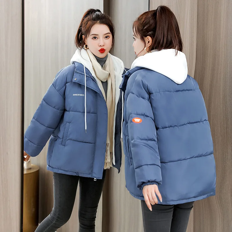 

Женская короткая зимняя куртка из хлопка, новая утепленная пуховая куртка из хлопка, Женская Корейская версия, хлопковая куртка