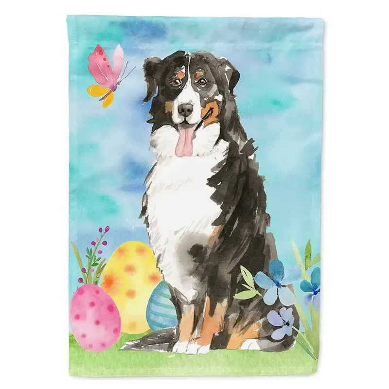 

Treasures CK1926CHF Easter Eggs Bernese Dog Flag Canvas House Size , Large, multicolor