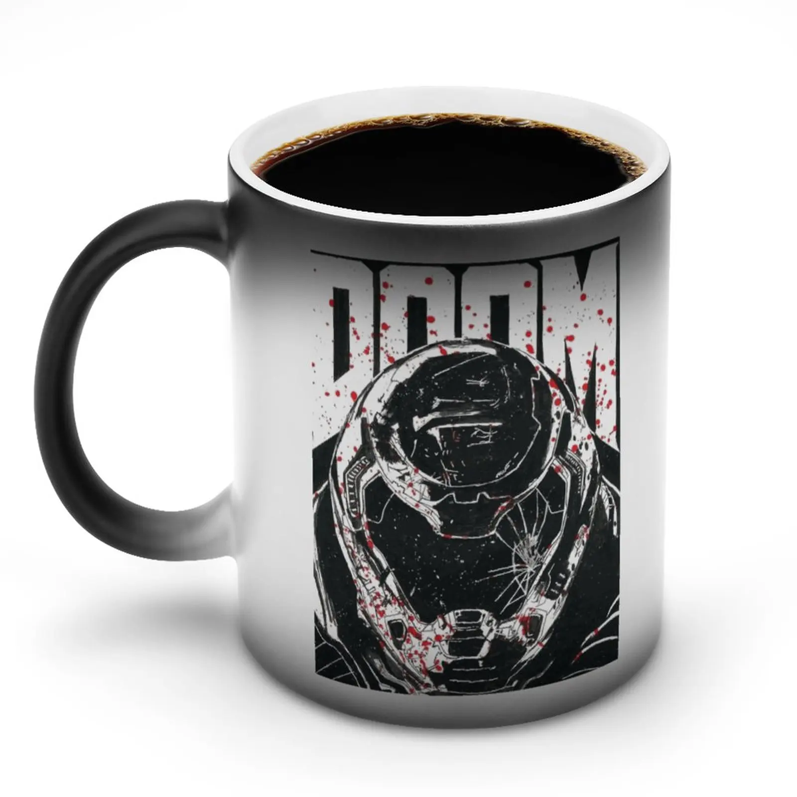 Кружка Doomguy Судного света Видео-игра керамика кружка для кафе которая меняет цвет
