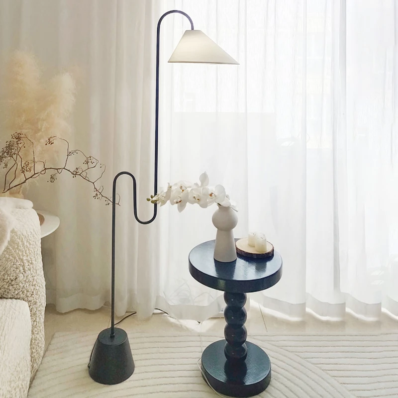 

Nordic Vintage Wabi Sabi Wind Led Floor Lamp Living Room Sofa Corner Home Decor Bedroom Bedside Lamp Standing Reading Light