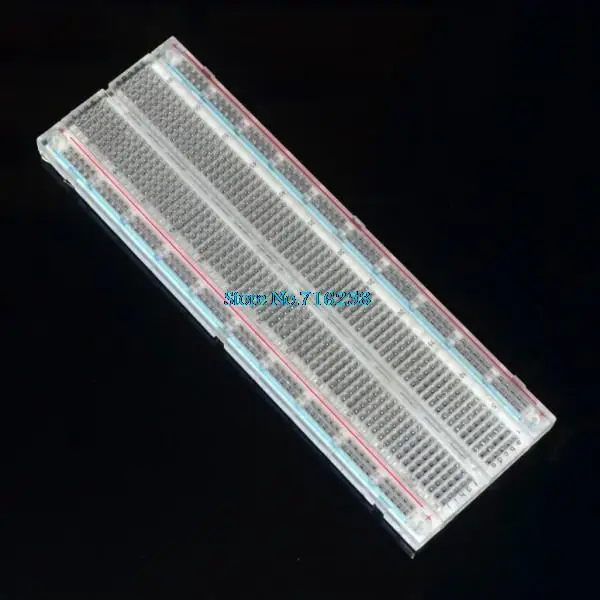 

Crystal ! 5pcs/lot Solderless Solder Less Breadboard Protoboard 2 buses Tie-point Tiepoint 830 for