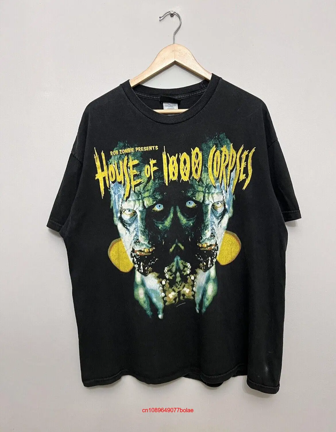 Редкая Винтажная футболка с изображением дома зомби 1000 трупами ужасная черная xl