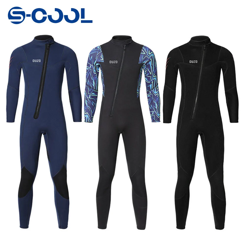 

Neoprene 3MM Men Wetsuit Scuba Diving Suit Front Zipper Surf Snorkeling Underwater Fishing Spearfishing Kitesurf Equipment Suit