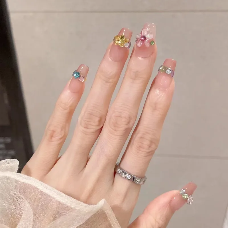 10 шт./набор накладные ногти с полным покрытием