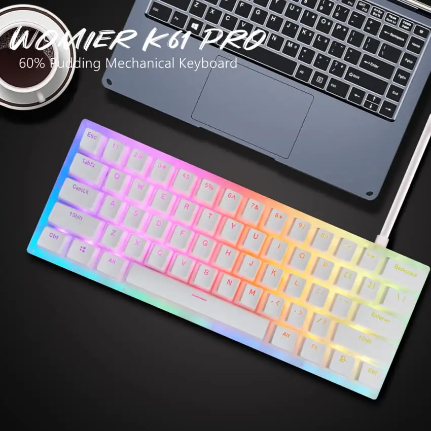 

Клавиатура Womier K61 PRO Механическая игровая, 60% Gateron, 61 клавиша
