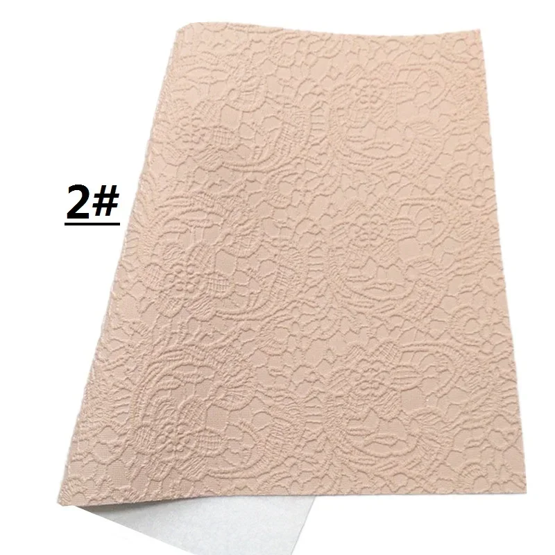 Листы из искусственной кожи телесного цвета тисненые кружева виниловые тканевые