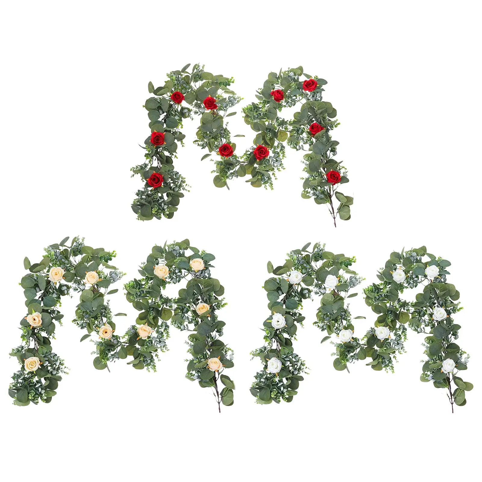 

Artificial Eucalyptus Willow Leaves Hanging Leaves Stems Environmental Friendly 2M for Garden Decor Greenery Ceremony Backdrop