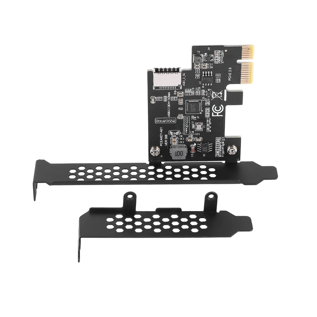 

PCI Express 2.0 X1 USB 3.2 Gen1 TYPE-E Add on Card PCIe Front Type-C Adapter Riser USB3.1 Gen1 A-KEY 5Gb Expansion Card