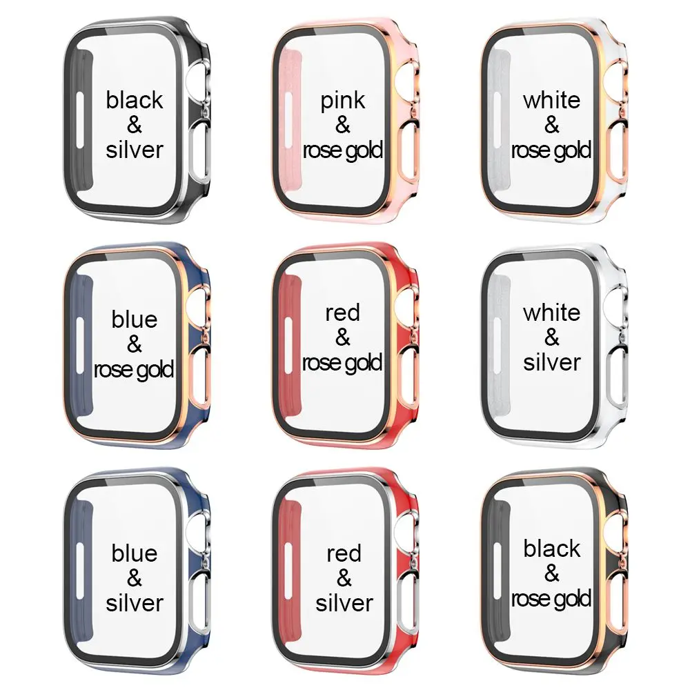 Высококачественный Новый чехол для Apple Watch серии 7 360 ° защитное стекло на весь