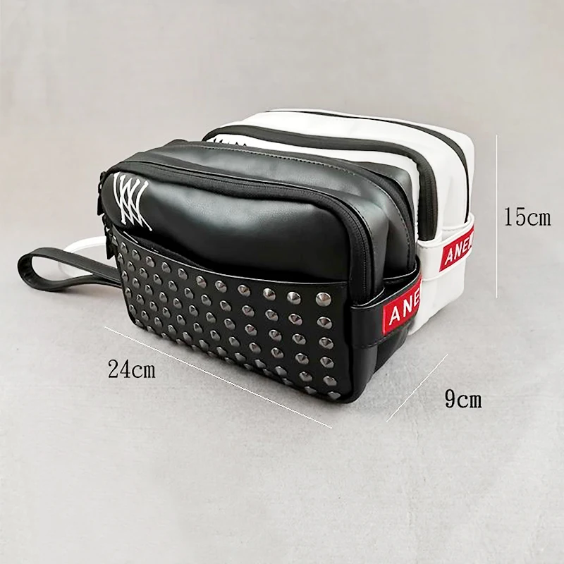 New 2023  Golf Bag Korean Fashion Men and Women Rivet Bag Super Large Capacity Double-layer Portable Small Bag Golf Clutch
