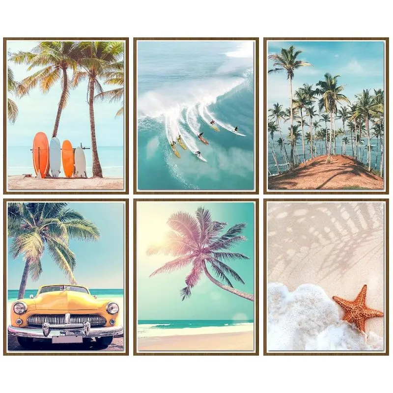 

DIY Oil Painting By Numbers Seaside Scenery Ideas Gift Handpainted Art Wall Bedroom Living Room Home Decor Kids Room Decoration