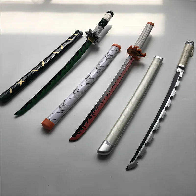 

1:1 80cm Kimetsu no Yaiba Sword Weapon Demon Slayer Tomioka Giyuu Kochou Kanae Cosplay Sword Ninja Knife wood Weapon Prop