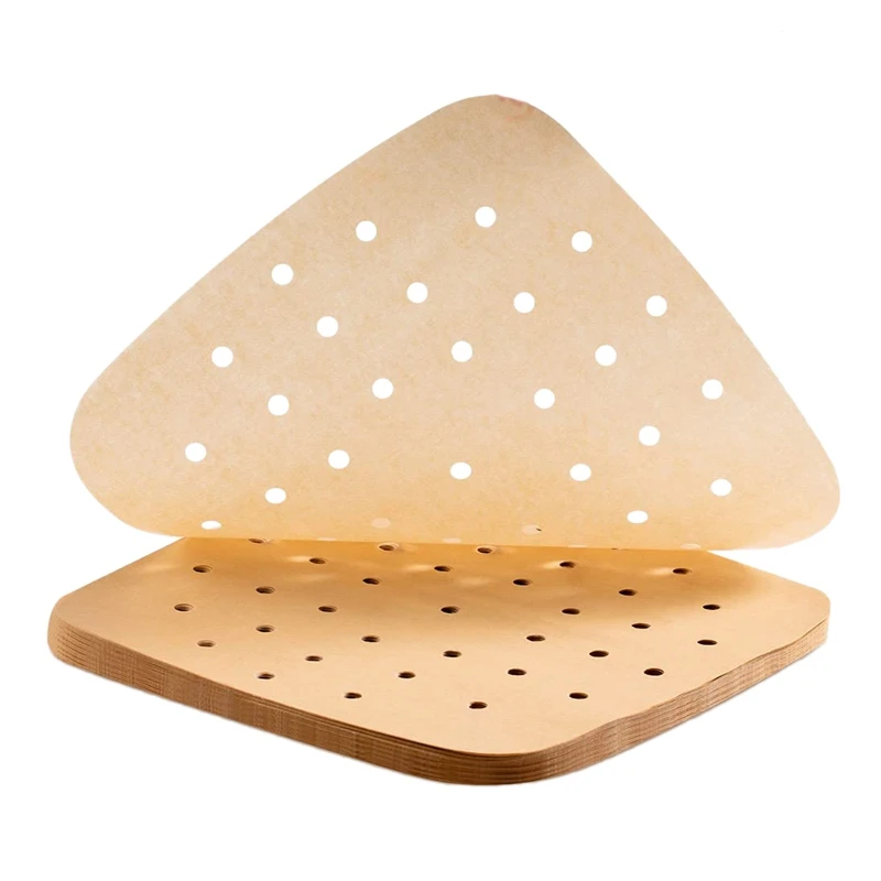 

200 Pcs 9 Inch Air Fryer Liner Wood Pulp Paper Wood Pulp Paper Round Steamer Paper For Air Fryer Steaming Basket