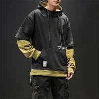 patchwork hoodie men street 2022 harajuku hooded sweatshirts mens letter print hoodies streetwear hip hop pullover