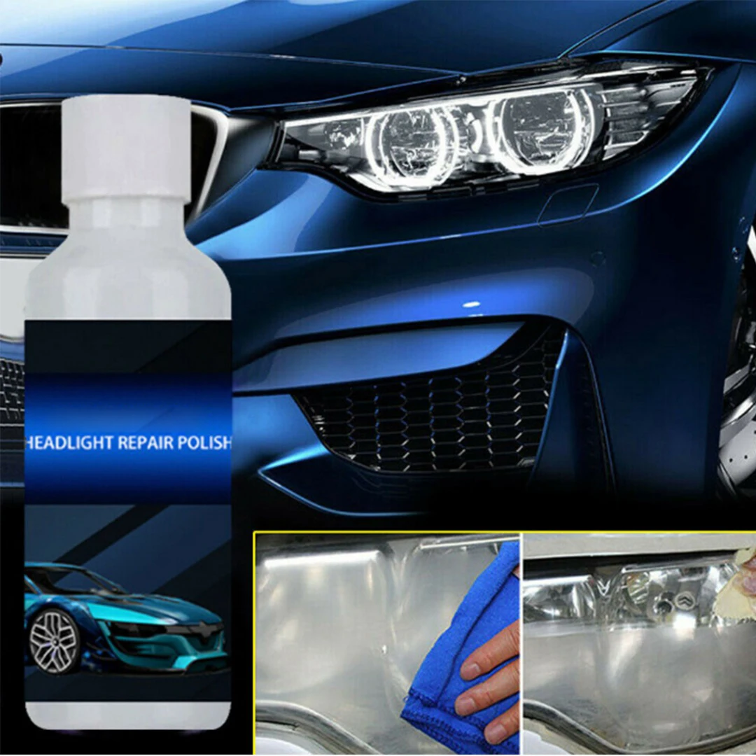 

20ml Car Headlights Cleaning Repairing Fluid Spray Polish Repair Liquid Scratch Lamp Renovation Kit Auto Tools Accessories