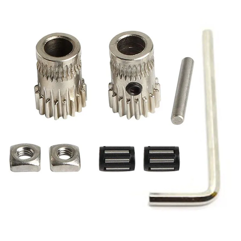 

MK2/MK3 Parts Drive Gear Kit Clone B Tech Double Gear Steel Belt Wheel Kit Gear DIY Prusa I3 Gear Extrusion Wheel